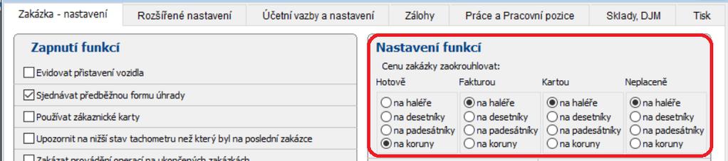 6 / 9 3. Zaokrouhlení celkových částek faktur Beze změny zůstává zaokrouhlování faktury, které jsou hrazeny v hotovosti (položka zaokrouhlení je nedaňová).