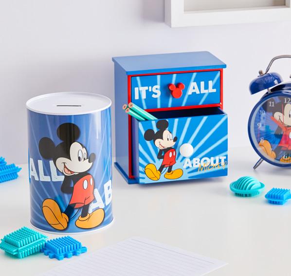místo na poklady Disney 42,- KOUZELNÁ KRABIČKA se dvěma zásuvkami, s potiskem Mickey Mouse nebo Minnie Mouse, rozměry: 15