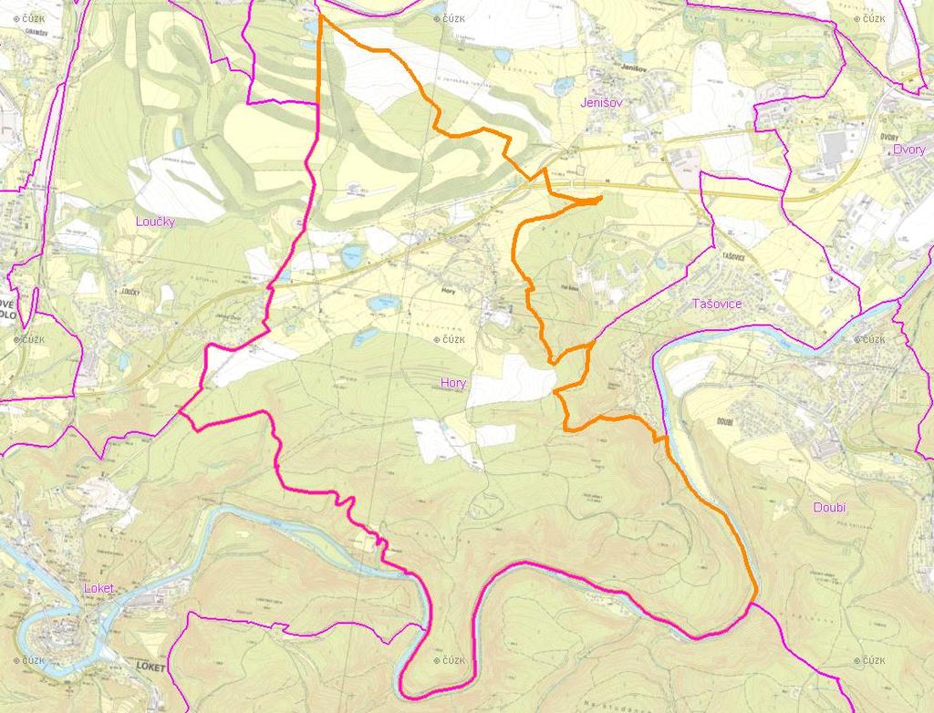 A. NÁZEV OBCE Název části obce (ZSJ): Mapa A: Území obce Přehledová mapka Kód části obce PRVK: CZ41.343.413.36.