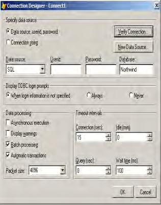 vytvořit databázi Northwind.dbc.