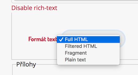 Při přímém kopírování naformátovaného textu mohou vzniknout na stránkách různé neplechy (způsobuje je HTML tag DIV).