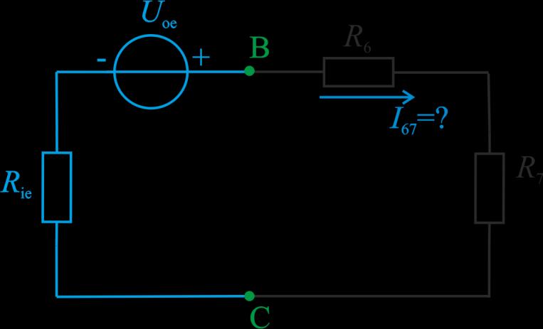 proud 67 protékající odpory 6 a 7, je-li dáno: 1 = 1 = = = = 6 = 7 = 8 =, U0 = 60 V, a) pomocí Théveninovy věty, b) pomocí Nortonovy