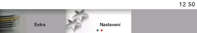 VOLBA VŠEOBECNÝCH NASTAVENÍ Otočte KNOFLÍKEM a zvolte Nastavení v hlavním menu. Svou volbu potvrďte. Otáčením KNOFLÍKU se můžete pohybovat v menu (nabídce). Každou volbu potvrďte stisknutím KNOFLÍKU.