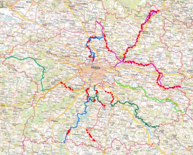 6 Priorita 2 - Cykloturistika a terénní cyklista jako nedílná součást rekreace a cestovního ruchu Prioritní úseky k výstavbě 1253 mil.