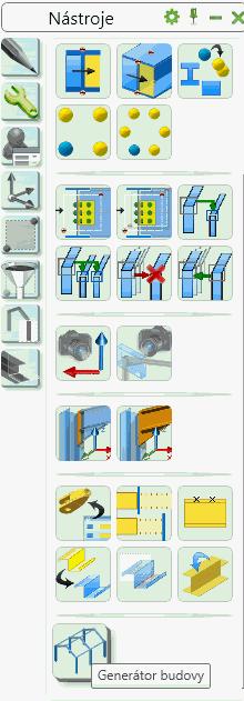 Uţivatelské rozhraní 6: Nástrojová paleta Generátor budov Advance