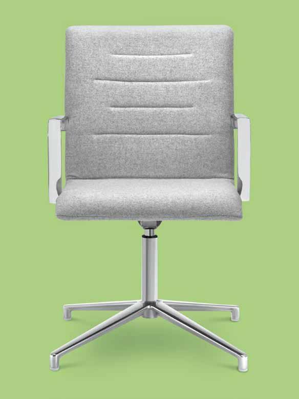 oslo Conference chair, stackable, fully upholstered, paint or chrome-coated steel cantilever frame. Konferenční stohovatelná celočalouněná židle, pružný rám židle z lakované nebo pochromované oceli.
