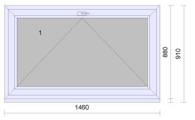 Sklo spec.: 1460mm 880mm, sklopné */16/Stratob.