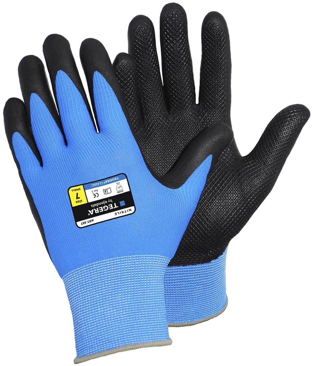 TEGERA 887 je velmi komfortní prodyšná nylonová rukavice máčená v nitrilové pěně, která Vám poskytne fantastický úchop.