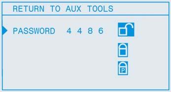 Heslo Nastavením hesla zamknete øídicí jednotku, tak e pouze obsluha bude moci zmìnit èíslo pøedvolby, prohlí et si a nulovat Závady, prohlí et si obrazovku O systému, prohlí et si obrazovku Údr ba a