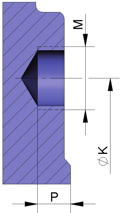 M 30 22 950 900 1 24 4 M 30 20 1050 1000 1 24 4 M 33 20 1160 1200 2 28 4 M 36 22 1380 ØK Obr. 9 fig.23 průchozí otvory BLIND TAPPED HOLE neprůchozí otvory THROUGH HOLE Obr.