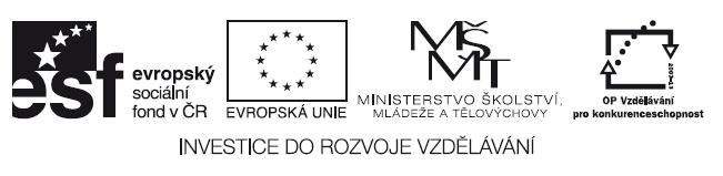 Název projektu: Zkvalitnění a inovace výuky na SPŠ Ostrov Registrační číslo projektu: CZ.1.07/1.5.00/34.