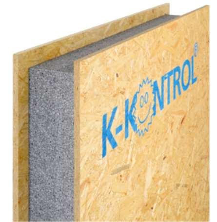 Panel K-KONTROL neo Konstrukční izolovaný panel (SIP) pro svislé, vodorovné a střešní stavební konstrukce. Provedení bez elektroinstalačních kanálů.