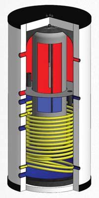 solární 18 l a otopnou 60 l, včetně servisních ventilů Solarten 25 l (nemrznoucí solární kapalina)