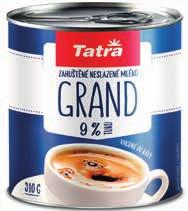 Tatra Grand zahuštěné neslazené mléko 9% 310 g