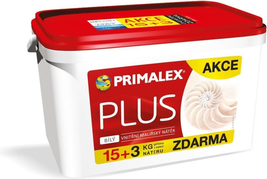 PRIMALEX PLUS 15+3 KG BÍLÝ 398,- KČ Primalex PLUS Bílý je nejprodávanější a nejoblíbenější produkt značky Primalex v oblasti vnitřních malířských nátěrů.