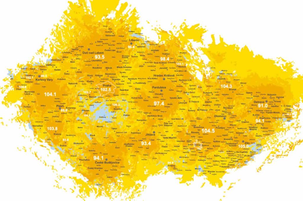 FREKVENCE 1 ODPOJENÍ Frekvence 1 PSČ 102,5 + 102,7 + 104,1 FM Frekvence 1 Jižní Čechy 94,1 FM Frekvence 1 Záp.