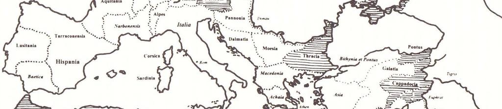Římská říše za Augusta, v roce 14 n. l. (dle: Dreyer, B.