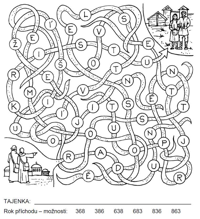 Stránka 6 Něco pro děti Cesta na Moravu Konstantin s Metodějem se po důkladné přípravě na svůj misijní úkol vydali spolu s poselstvem z Byzance na Moravu.