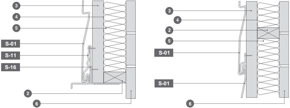 16. stránka Návod na montáž DECO/WOOD SIDING Konstrukční detaily systému DECO