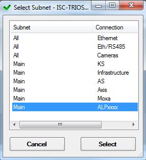 Dvojklikem vyberte subnet Main ALPxxxx Obr. 97 - Výběr podsítě Dvojklikem vyberte adaptér, který je připojen k ethernetové síti vozidla 12.4. Nahrání aplikace Obr.