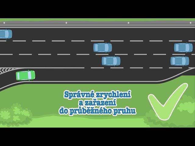 12: JÍZDA V JÍZDNÍCH PRUZÍCH (7) Je-li pro zařazování do průběžného jízdního pruhu zřízen připojovací pruh, je řidič povinen před zařazením do průběžného pruhu užít připojovacího pruhu.