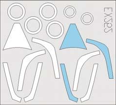 1/2 EX 252 eduard F-16C Block 25 Fighting Falcon 1/48 EX 252 The die-cut mask for accurate canopy frame painting of the Tamiya scale