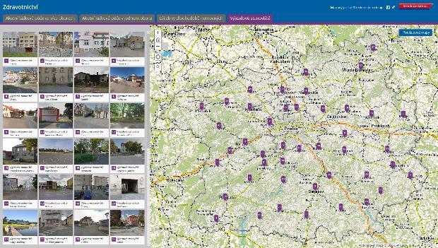 Nabízí: Mapové aplikace; Pravidelné aktuality; Informace o GIS