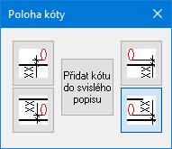 Svislou polohu přípojky je možné zadat dvěma způsoby: Buď výškou zaústění nade dnem potrubí v mm nebo kótou zaústění v m.n.m. V prvém případě se bude zaústění přípojky v případě dodatečných změn výšky dna potrubí měnit, v druhém případě nebude výška zaústění na změny výšky dna potrubí reagovat.