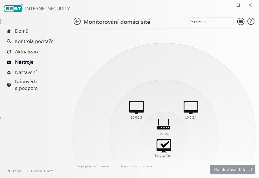 Po dokončení kontroly routeru se zobrazí informace s odkazem na zobrazení výsledku kontroly. Případně pro zobrazení detailů klikněte na podezřelé zařízení.