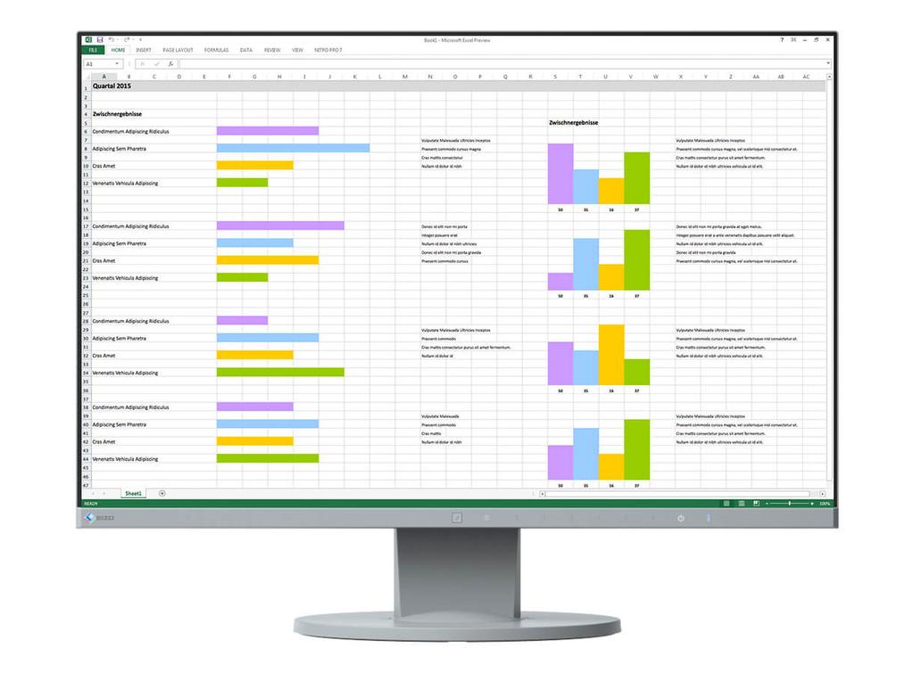 EV2455-WT Vaše výhody Monitor FlexScan EV2455 zaujme na první pohled extrémně tenkým rámečkem o síle pouhých 1mm. Atraktivní a kompaktní design se dokonale hodí do každé moderní kanceláře.