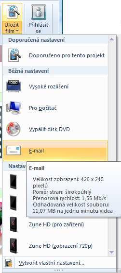 Přidání úvodních a závěrečných titulků filmu. Film můžeme doplnit o textové informace. Využijeme nástrojů Název, Titulek a Závěrečné titulky umístěných na kartě Domů ve skupině Přidat. Název... přidá název před vybraný objekt (klip, obrázek).