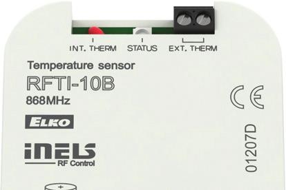 46 RFTI-10B Teplotní bezdrátový senzor apájecí napětí: Životnost baterie: Indikace přenosu / funkce: Vstup pro měření teploty: Rozsah a přesnos měření teploty: Výstup Frekvence: Způsob přenosu