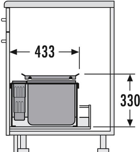 košů: 3 2x 8,5 l + 1x 4,1 l 21 l Min.