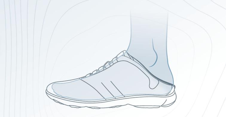 LIKE A SLIPPER V okamžiku relaxace, v práci, na cestách, nebo kdekoli, lze přeměnit obuv Nebula na