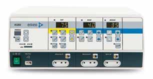 Všestranný vysokofrekvenční elektrochirurgický generátor s integrovaným argonovým modulem a modulem pro uzavírání cév do 7 mm (ThermoStapler ), který splňuje výkonem a pracovními režimy vysoké