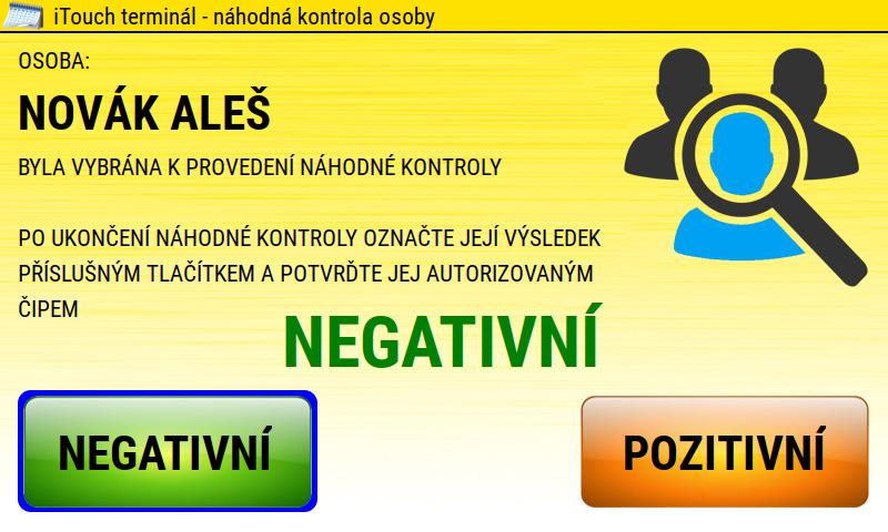 Nová verze terminálu itouch 2019 terminál může zobrazovat počet přítomných osob na základě průchodů označených přes terminál, dle vybraného směru průchodu.