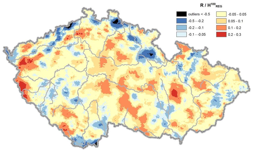 Historický exkurz dostupná data Maximální denní úhrny rastr ČHMÚ (2004) Revize a doplnění Šamajových dat data ze stanic 1895 2002 interpolovaná do rastru 1 km se zahrnutím orografie.