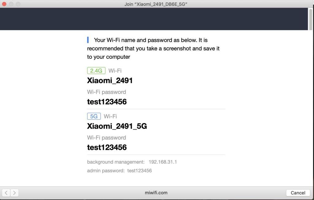 První zatržítko set as router admin password as well znamená, že vámi zvolené heslo na WiFi bude rovněz i heslo do nastavení routeru.