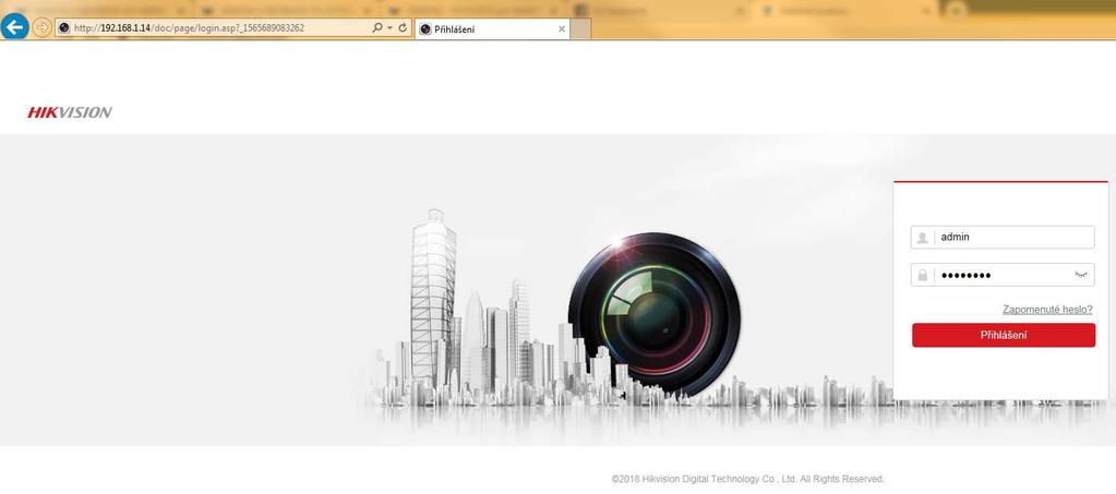 Str. 06 Povolení Hik-Connect aplikace pomocí webového rozhraní Povolení Hik-Connect aplikace pomocí webového rozhraní 1) Přihlášení do webového rozhraní