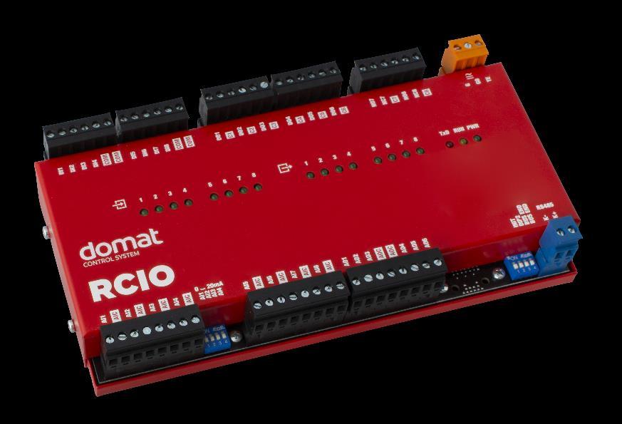 RCIO Kompaktní I/O modul Shrnutí Kompaktní modul vstupů a výstupů RCIO je mikroprocesorem řízený, komunikativní modul se skladbou vstupů a výstupů optimalizovanou pro aplikace VVK a domovní techniky.