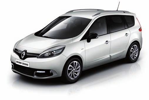 RENAULT GRAND SCÉNIC LIMITED Prvky výbavy LIMITED: Dvouzonová automatická klimatizace se 3 režimy nastavení a výduchy pro zadní sedadla + dešťový a světelný senzor