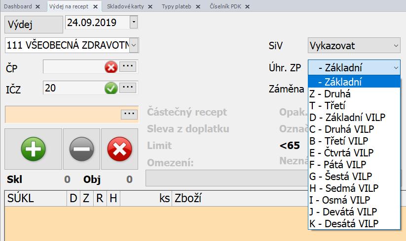 10. úhrady u VILP při výdeji na recept Ve výdeji na recept jsou nově další možné úhrady pro