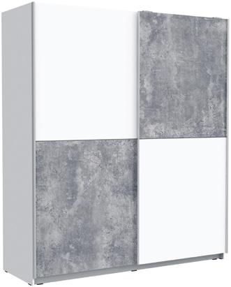 Šatní skříň Winner, beton / bílá, Šatní skříň Karl, HIT 9