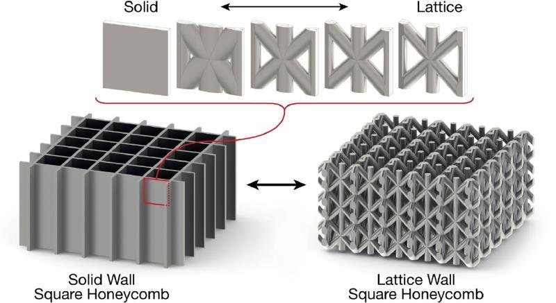 V průběhu studie byly vyrobeny geometrické konfigurace mikro-prutových struktur s různými průměry prutů.