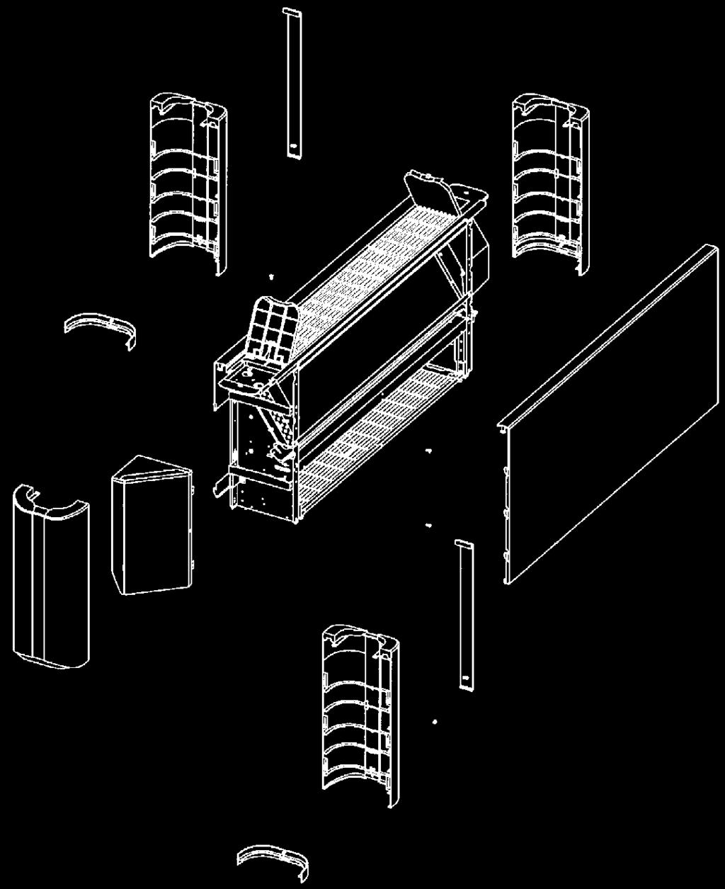 L unité nécessite un écart d au >0 moins 00 mm au bas pour la prise d air et d au moins 0 mm par rapport au mur à l aide d entretoises (non fournies).