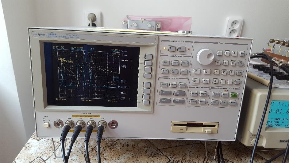 Údaje start a stop ukazují, v jakém rozsahu frekvencí elektrického proudu byla impedanční spektra měřena.