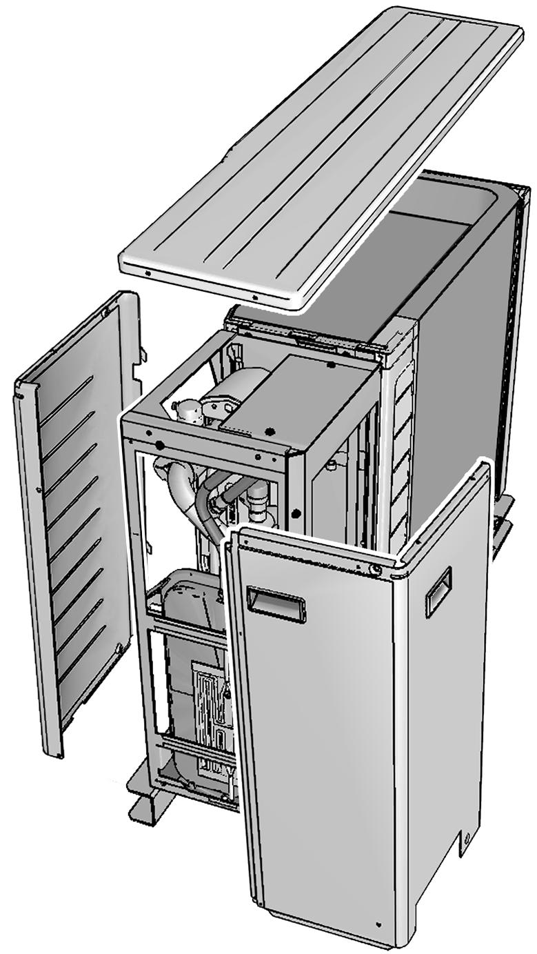 unit, the service panels need to be opened as shown in the figure below 6x 4.