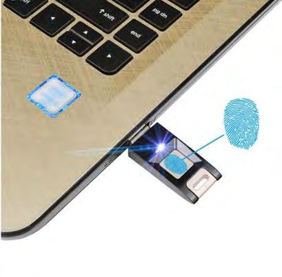 Poměr zabezpečené a volně přístupné paměti je možné měnit podle potřeby. Přenos dat je signalizován s pomocí LED diody.