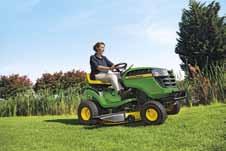 35 Pečujte i o okraje svého trávníku a zahrady Zahradní traktory řady X100 jsou ideální pro správnou péči o Váš trávník.