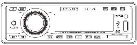 SCC124 Autorádio s přehrávačem medií USB/MMC/SD napájení 24V Uživatelská příručka Před prvním použitím si přečtěte tuto uživatelskou příručku a ponechte si ji pro případ potřeby